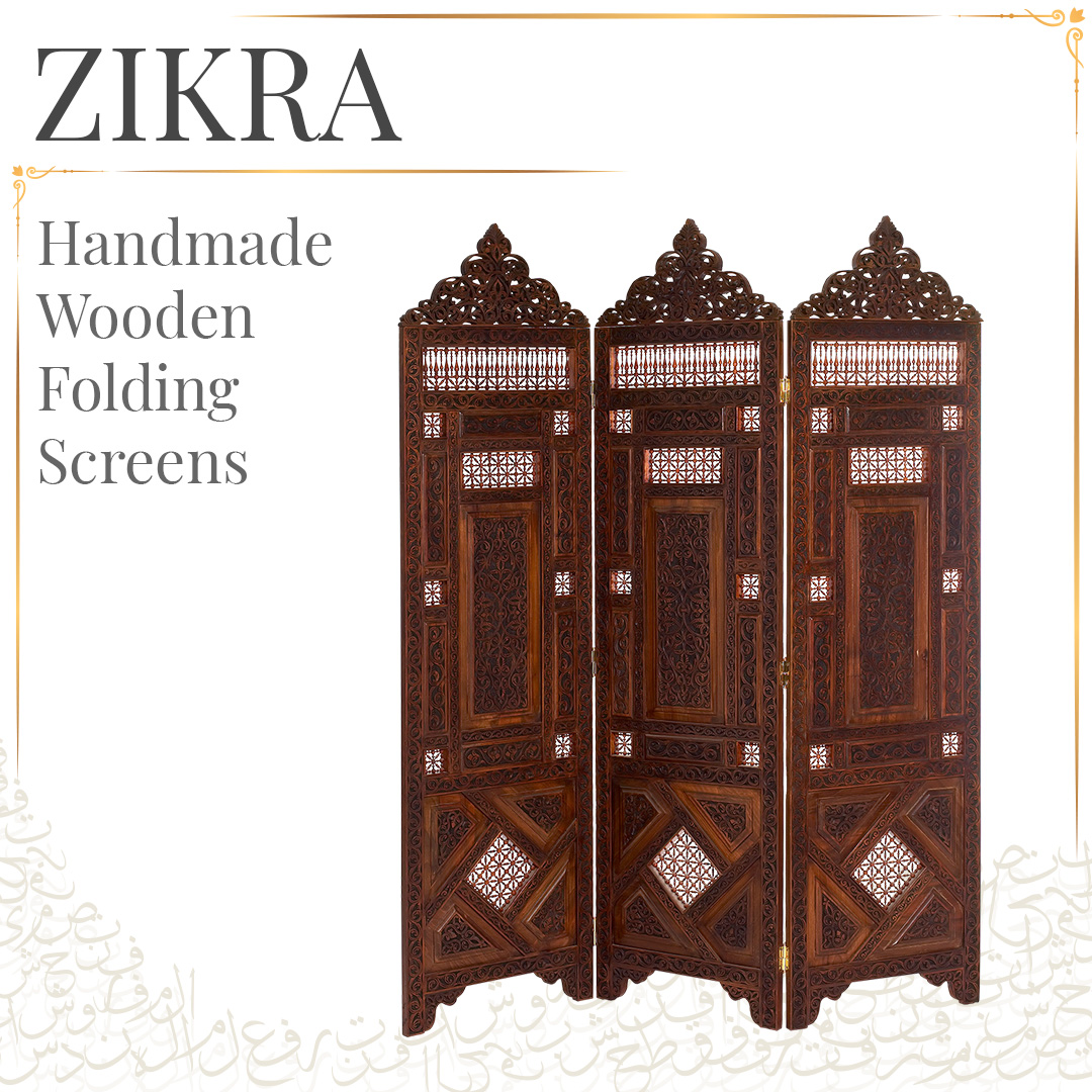 Handmade wooden folding screen